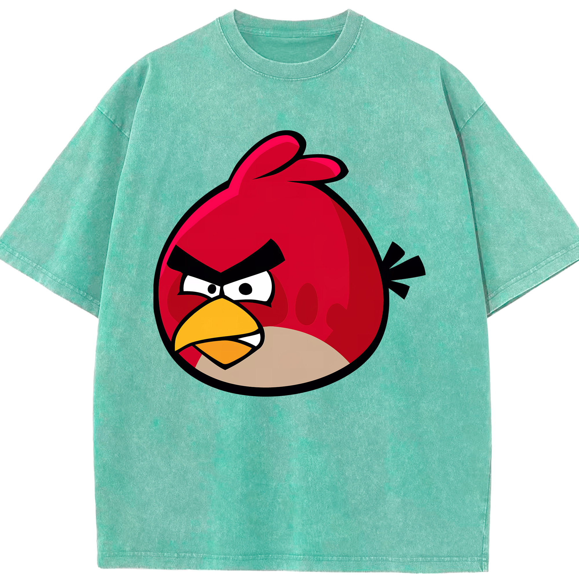 （画像用） Angry Birds アングリーバード 綿100% ヴィンテージ風 半袖Tシャツ（フロントプリント）